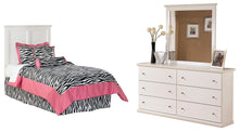 Load image into Gallery viewer, Bostwick Shoals Twin Panel Headboard with Mirrored Dresser

