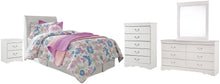 Load image into Gallery viewer, Anarasia Twin Sleigh Headboard with Mirrored Dresser, Chest and Nightstand
