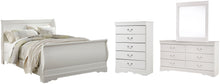 Load image into Gallery viewer, Anarasia Queen Sleigh Bed with Mirrored Dresser and Chest

