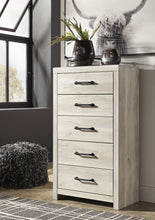 Load image into Gallery viewer, Cambeck King Panel Bed with 2 Storage Drawers with Mirrored Dresser and Chest
