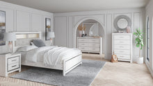 Load image into Gallery viewer, Altyra Queen Bookcase Headboard with Mirrored Dresser and 2 Nightstands

