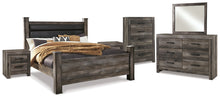 Load image into Gallery viewer, Wynnlow King Poster Bed with Mirrored Dresser, Chest and 2 Nightstands
