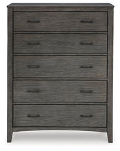 Load image into Gallery viewer, Montillan Queen Panel Bed with Mirrored Dresser, Chest and 2 Nightstands

