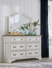 Load image into Gallery viewer, Brollyn Queen Upholstered Panel Bed with Mirrored Dresser, Chest and 2 Nightstands
