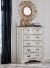 Load image into Gallery viewer, Brollyn Queen Upholstered Panel Bed with Mirrored Dresser, Chest and 2 Nightstands
