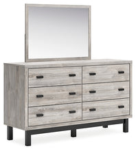 Load image into Gallery viewer, Vessalli Queen Panel Bed with Mirrored Dresser and Chest
