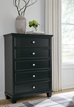 Load image into Gallery viewer, Lanolee King Panel Bed with Mirrored Dresser, Chest and 2 Nightstands
