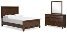 Load image into Gallery viewer, Danabrin Full Panel Bed with Mirrored Dresser
