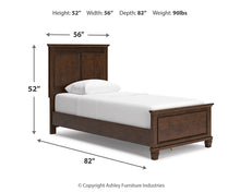 Load image into Gallery viewer, Danabrin Twin Panel Bed with Mirrored Dresser
