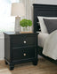 Lanolee Queen Panel Bed with Mirrored Dresser and Nightstand