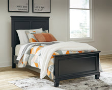 Load image into Gallery viewer, Lanolee Twin Panel Bed with Mirrored Dresser, Chest and Nightstand

