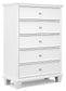 Fortman Twin Panel Bed with Mirrored Dresser, Chest and Nightstand