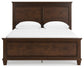 Danabrin Queen Panel Bed with Mirrored Dresser, Chest and Nightstand