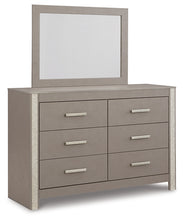 Load image into Gallery viewer, Surancha Queen Poster Bed with Mirrored Dresser and Nightstand
